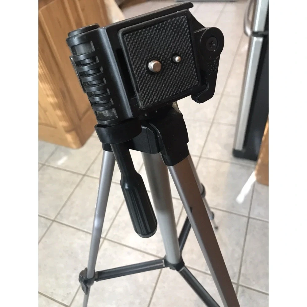 Ambico V-053 Aluminum Camera Tripod Adjustable Height Lightweight‎ Portable
